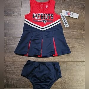 NFL New England Patriots Toddler Girls Cheer Uniform Size 18 Month New With Tags